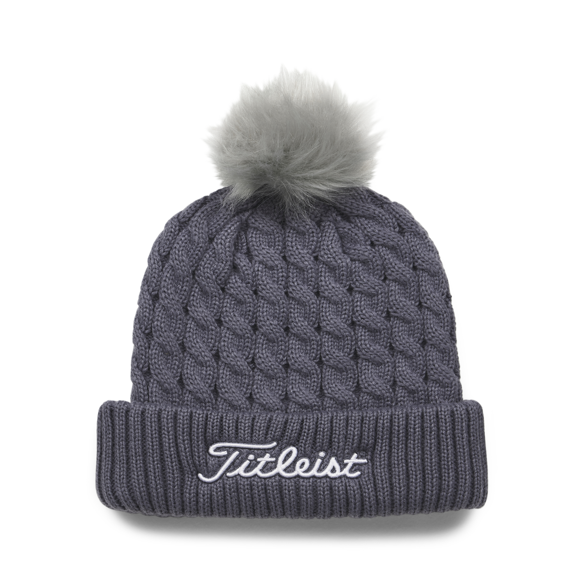 Cable Knit Pom Pom