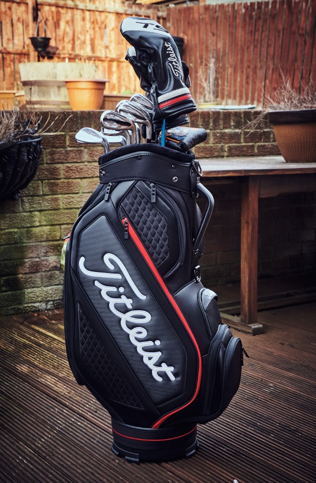 2020 Jet Black Midsize Tour Bag Golf Gear Team Titleist