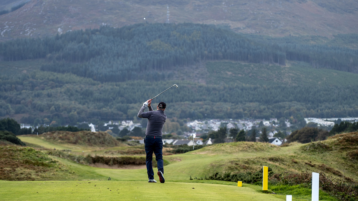 Michael tees off on one of County Down&#39;s...