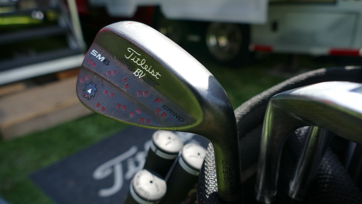 And here’s a closer look at one of his Vokey...