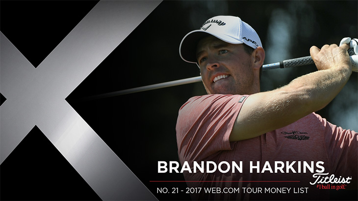 Titleist Pro V1x loyalist Brandon Harkins recorded...