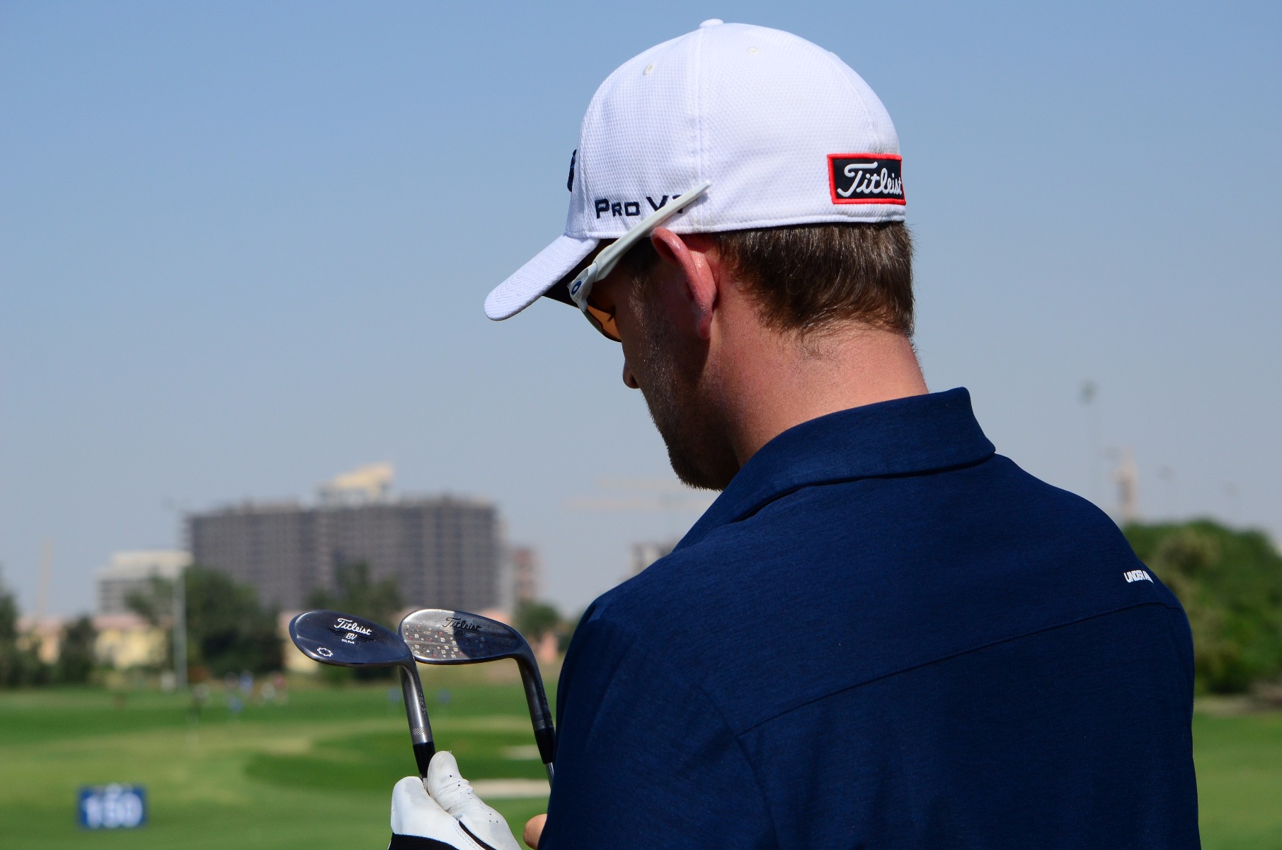 Titleist Brand Ambassador Bernd Wiesberger checks...